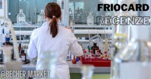 a scientist in a lab coat handling lab equipment, surrounded by beakers and bottles, likely related to medical or pharmaceutical research.