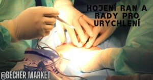 medical professionals applying sterile treatment to an open wound using precision tools and clean gauze for proper wound care and urychlit hojení ran.