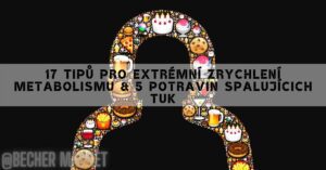 a decorative graphic arch made of colorful food and drink icons, illustrating tips for boosting metabolism and fat-burning foods.