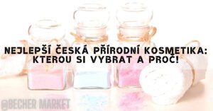 three glass jars with natural cosmetics products, including bath salts and bath bombs, tied with twine, highlighting česká přírodní kosmetika