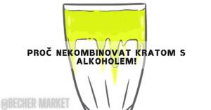 a glass filled with yellow liquid dripping down, illustrating warning against mixing kratom with alcohol, emphasizing safety risks.