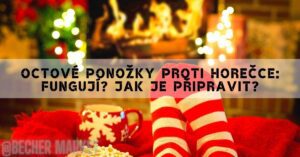 a cozy indoor setting with red and white striped socks resting on a red blanket beside a hot drink cup with snowflake design, set against warm, festive lights and blurred Christmas tree decorations.