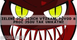 a stylized cartoon face with exaggerated red mouth and sharp teeth, featuring bright yellow-green eyes symbolizing traits like freshness and uniqueness.