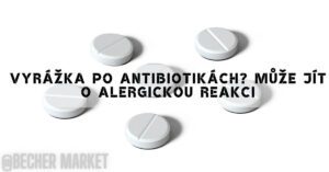 five round pills with scored halves, illustrating potential skin reaction symptoms like antibiotic-induced rash