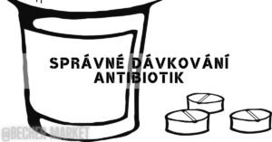a glass of water with three antibiotic pills, illustrating proper antibiotic dosing and administration.