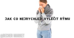 a woman blowing her nose with a tissue, illustrating symptoms of rýma.